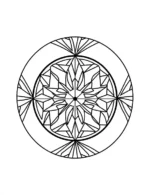 Abstract Geometric Mandala Circular Petal Pattern Coloring Page by Mindset Flow