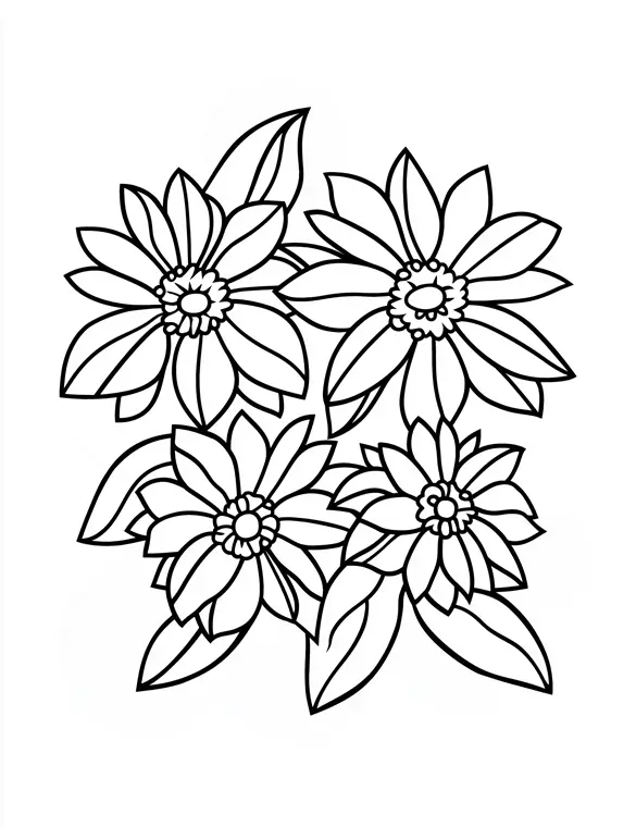Abstract Plumeria Flower Art Printable Coloring Page