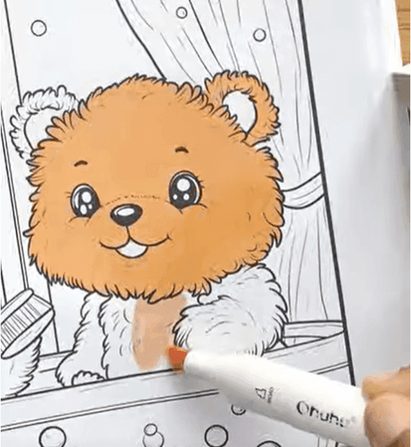 Adorable Bear Cubs Bubble Bath Printable Coloring Page How to Video