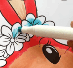 Adorable Bunny With Flower Crown And Spring Blossoms Coloring Page-HowToVideo