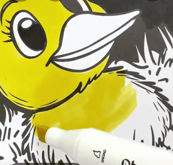 Adorable Chick Inside a Decorated Easter Egg Coloring Page-HowToVideo Adorable Chick Inside a Decorated Easter Egg Coloring Page-HowToVideo