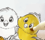 Adorable Chicks in Cozy Nest Easter Coloring Page-HowToVideo