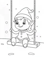 Adorable Christmas Elf Coloring Page By Mindset Flow