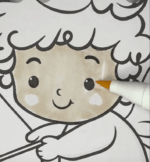 Adorable Cupid with Bow and Arrow Valentine Coloring Page-HowToVideo