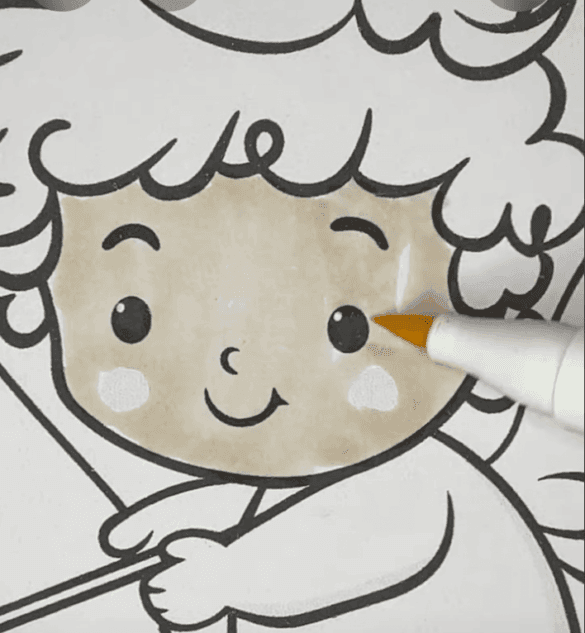 Adorable Cupid with Bow and Arrow Valentine Coloring Page-HowToVideo