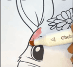 Adorable Easter Bunny With Flower Crown And Spring Blossoms Coloring Page-HowToVideo