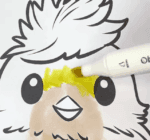 Adorable Easter Chick In Cupcake Coloring Page-HowToVideo