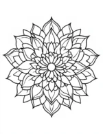 Adorable Lotus Flower Mandala Design Intricate Floral Coloring Page by Mindset Flow