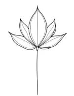 Adorable Lotus Flower Spreading Stem Coloring Page by Mindset Flow