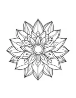 Adorable Lotus Mandala Design Intricate Flower Coloring Page by Mindset Flow