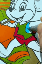 Adorable Mouse Windsurfing on the Ocean Summer Coloring Page-HowToVideo