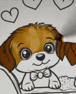 Adorable Puppies in a Stroller Valentine Coloring Page How To Video