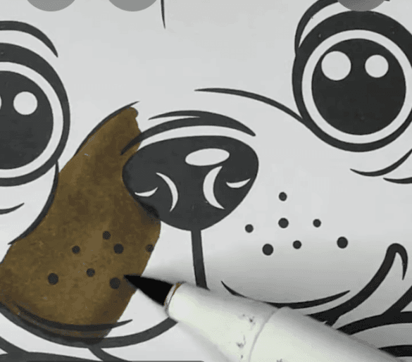 Adorable Puppy with Heart Valentine Coloring Page-HowToVideo