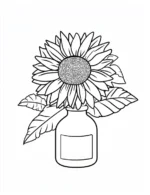 Adorable Sunflower in Recycled Container Coloring Page