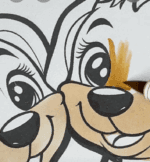 Adorable Twin Puppies Valentine Coloring Page-HowToVideo