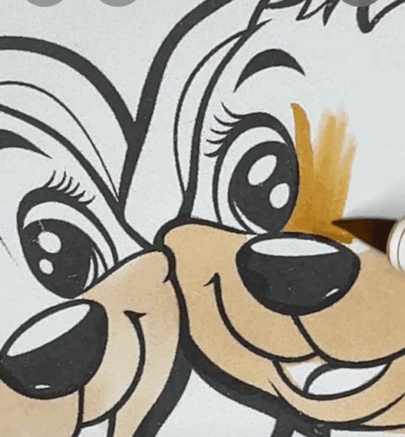 Adorable Twin Puppies Valentine Coloring Page-HowToVideo