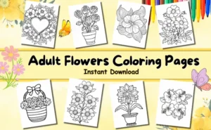 Adult Flowers Coloring Pages