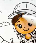 Adventurous Girl Hiking With Her Backpack Adult Coloring Page-HowToVideo