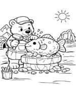 Arctic Sculptor Bear Coloring Page By Mindset Flow
