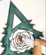Art Deco Rose Tree Floral Printable Coloring Page-HowToVideo