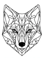 Artful Fox Head Zentangle Mandala Coloring Page by Mindset Flow