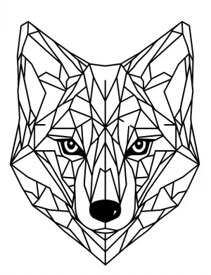 Artful Fox Head Zentangle Mandala Coloring Page by Mindset Flow