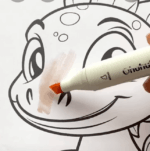 Baby Dragon Hatching from Easter Egg Coloring Page-HowToVideo