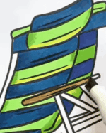 Beach Lounge Chair And Umbrella Printable Beach Coloring Sheet How To Video