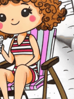Beachside Relaxation With Ice Cream Adult Coloring Page How To Video