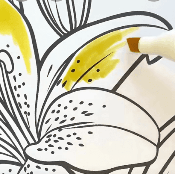 Beautiful Easter Lily Flower Coloring Page-HowToVideo