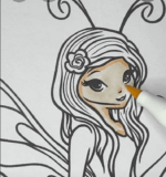 Beautiful Fairy with Heart in Hand Valentine Coloring Page-HowToVideo