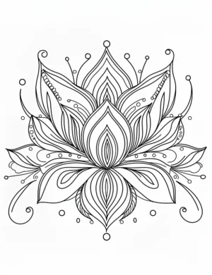 Beautiful Mandala Inspired Lotus Flower Coloring Page By Mindset Flow