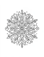 Beautiful Snowflake Mandala Christmas Coloring Page By Mindset Flow