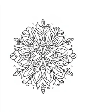 Beautiful Snowflake Mandala Christmas Coloring Page By Mindset Flow