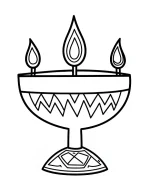 Beautiful Unity Cup with Flames Christmas Coloring Page by Mindset Flow