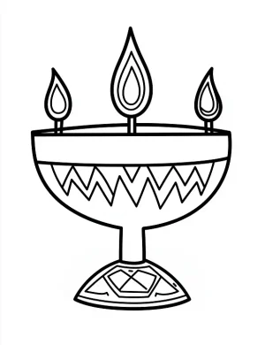 Beautiful Unity Cup with Flames Christmas Coloring Page by Mindset Flow