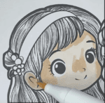 Best Friends Girls Valentine Coloring Page-HowToVideo