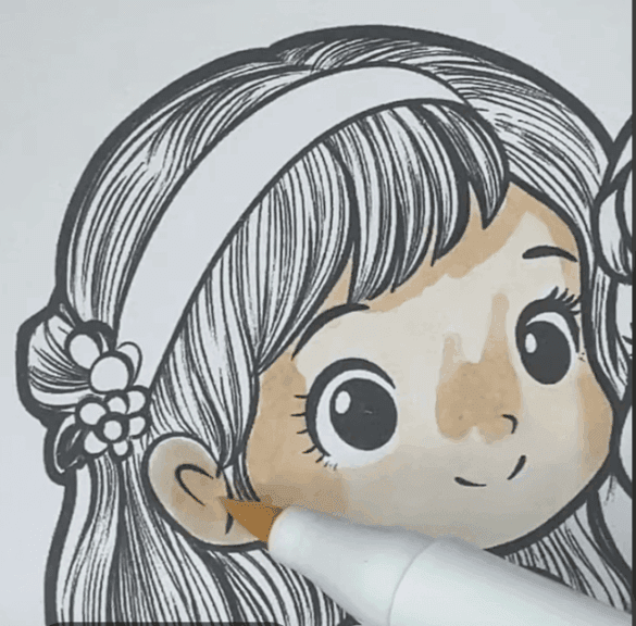 Best Friends Girls Valentine Coloring Page-HowToVideo