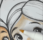 Best Friends Holding a Heart Valentine Coloring Page-HowToVideo