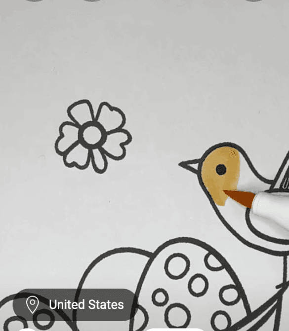 Birds Eggs Basket Easter Coloring Page-HowToVideo