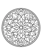 Blooming Circle Mandala With Petal Layers Coloring Page by Mindset Flow