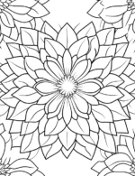 Blooming Floral Mandala Repeat Pattern Coloring Page by Mindset Flow