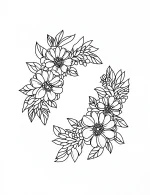 Blooming Floral Wreath Coloring Page