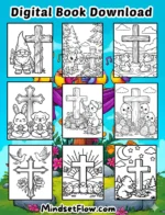 Blooms and Blessings Christian Coloring Book Digital Download Version by Mindset Flow Preview 3