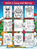 Book One Easy And Merry Christmas Coloring Book By Mindset Flow 3
