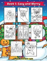 Book One Easy And Merry Christmas Coloring Book By Mindset Flow 4