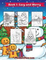 Book One Easy And Merry Christmas Coloring Book By Mindset Flow 5