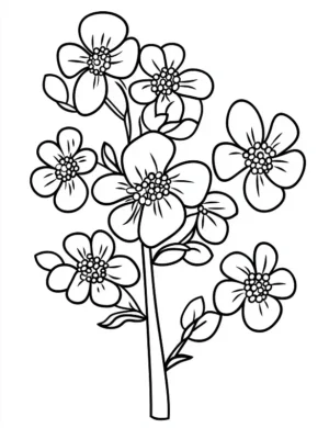 Botanical Flower Bouquet Adult Flower Coloring Page By Mindset Flow