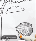 Boy Exploring Nature Summer Solstice Coloring Page-HowToVideo