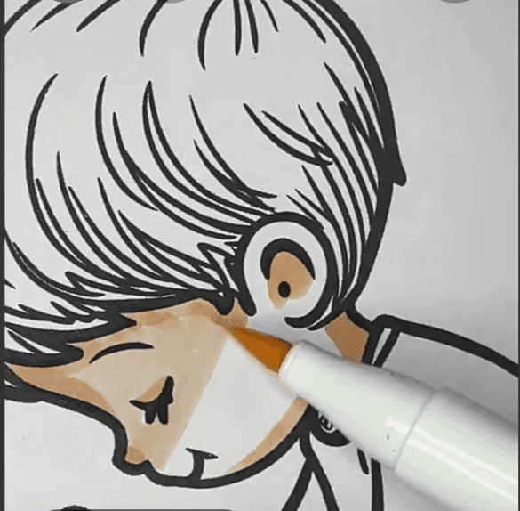 Boy and Piglet Valentine Friendship Coloring Page-HowToVideo